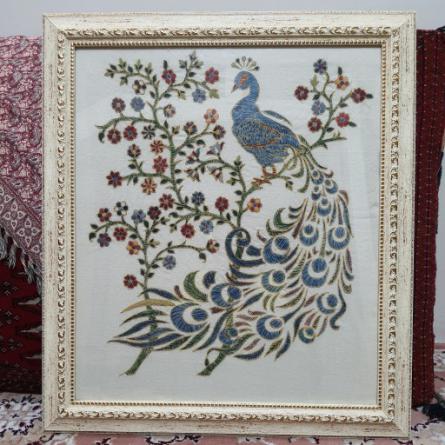 فروش ویژه تابلو پته طاووس در رنگ زیبا